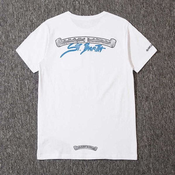 

men's fashion luxury brand t shirt couple tees men women t-shirts sweatshirts sanskrit letter short sleeve horseshoe tshirt classic te, White;black