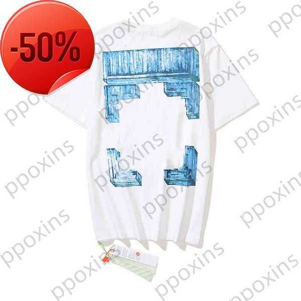 

men's t-shirts off offs white irregular arrow summer loose casual short sleeve t-shirt for men and women printed letter x on the back p, White;black