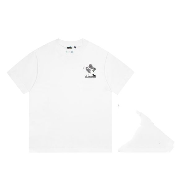 

men's t-shirt 2023 men's t-shirts louiseity fashion cotton soft wrinkle resistant printed letter casual student short sleeve viuto, White;black