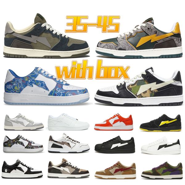 

bapesta sk8s sta running casual shoes triple combination color black fashion designer pink patent leather arrow black white multicolor pink