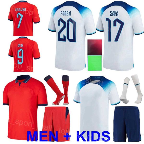 

national team man kids kane soccer jerseys 22-23 world cup mount foden saka rice bellingham sterling rashford grealish shaw pickford stones, Black;yellow