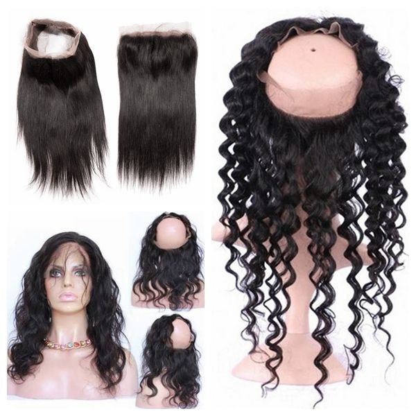

swiss transparent 360 degree lace frontal 150% density, Black