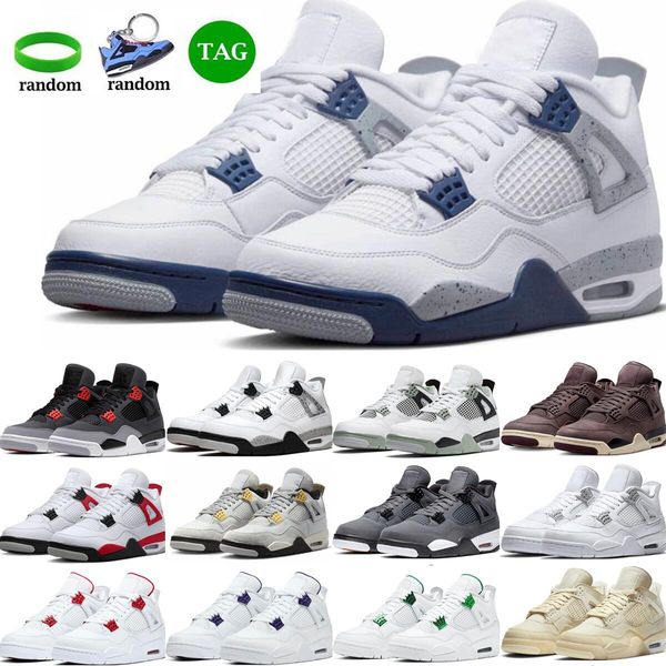 

basketball shoes white cement 4 4s women men sneakers university blue sports count purple trainers cool grey size eur 36-47