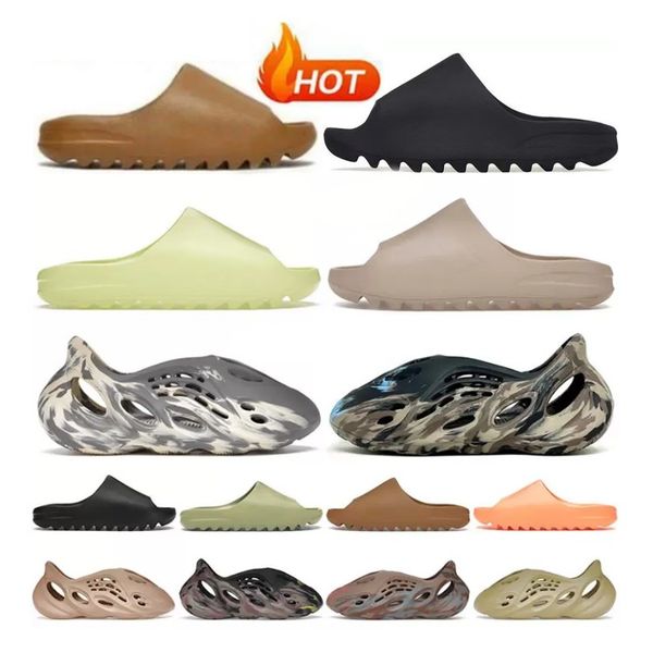 

designer slippers men woman slides vermillion mineral blue onyx pure sandals slide slipper foam ochre runr bone resin clog desert ararat, Black