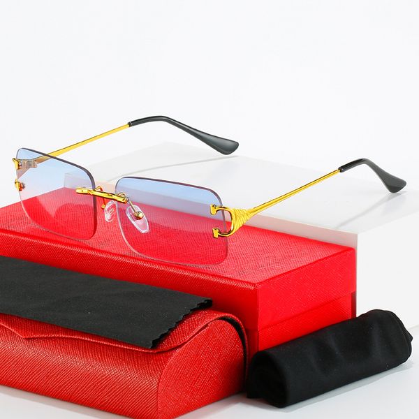 

carti glasses sunglasses designer lunette sunglasses for woman carti men glasses gold rimless clear classic vintage mens goggles with case s, White;black