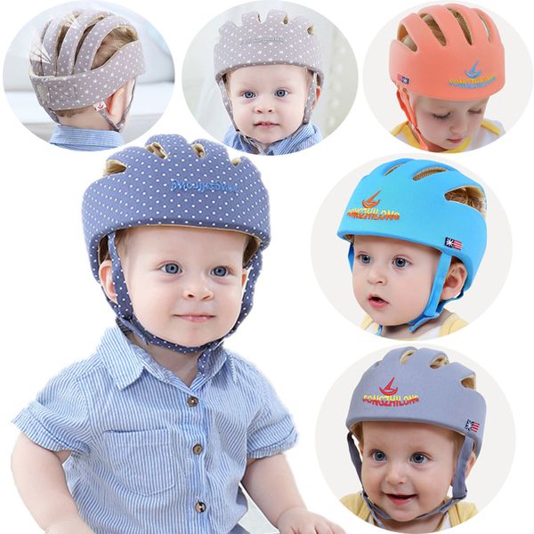 

caps hats toddler hat baby safety protective infant helmet for kids 1-3 years old boys girls hats adjustable anti-collision children cap 230, Yellow