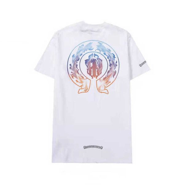 

men's fashion luxury brand t shirt couple tees men women t-shirts sweatshirts sanskrit letter short sleeve horseshoe tshirt classic te, White;black