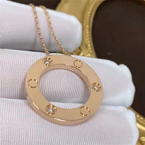 

with box love necklaces pendants fashion choker stainless steel necklace women men lover neckalce jewelry gift linka, Silver