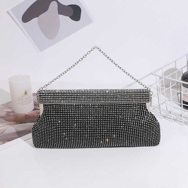 

fashion evening clutch bag luxury diamond women bridal wedding purse handbag gold silver black rhinestone female purse 230428bj
