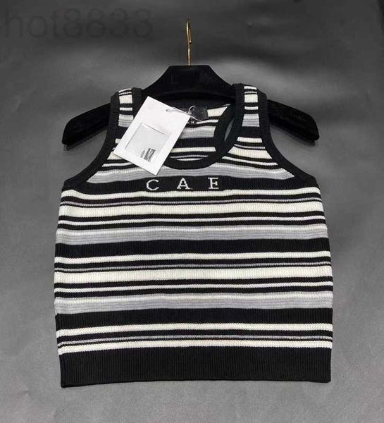 

women's tanks & camis designer 2023 early spring new fashion trend casual temperament small fragrance color matching black and white pi