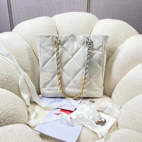 

shopping bag 2023 winter new tote bag chain luxury brand bag designer handbag handbag shoulder bag classic rhombus pattern