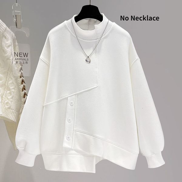 

womens hoodies sweatshirts qweek kawaii hoodie harajuku asymmetrical pullover white black hoodie oversize korean no necklace long sleeve thi
