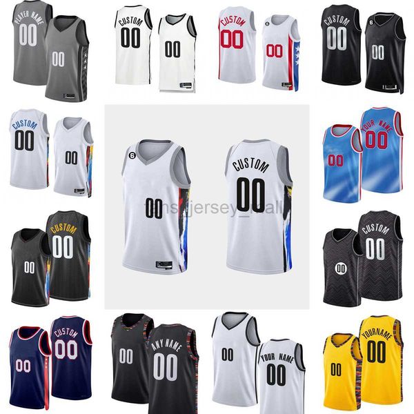 

custom printed 2022-23 new basketball jerseys 10 ben 26 spencer simmons 12 joe dinwiddie harris 00 royce 30 seth 25 mikal curry bridges thom, Black;red