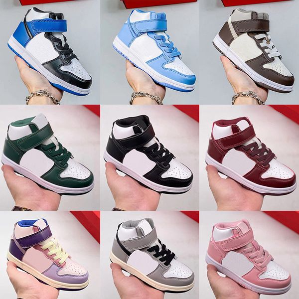 

kids dunks 2023 shoes chunky mid retro sb dunke kid toddler designer sneakers black children kid shoe youth baby boys girls infants sports, Black;red
