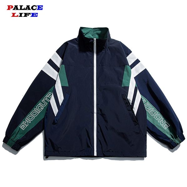 

mens jackets hip hop mens windbreaker jacket autumn fashion casual patchwork loose women large size jacket sportswear bomber jackets 230213, Black;brown