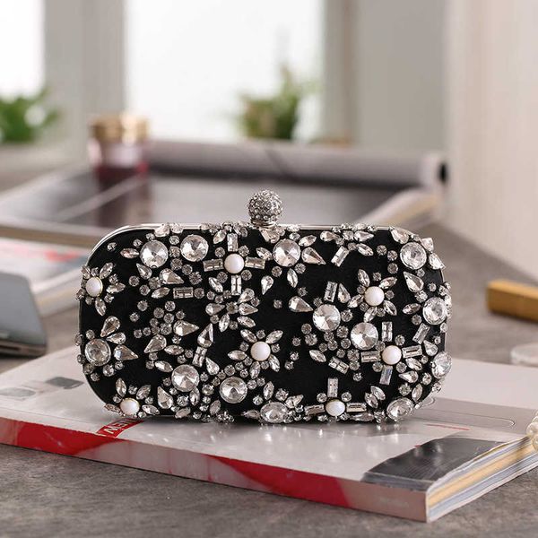 

fashion evening bag for women luxury wedding clutch bags bridal exquisite crystal ladies handbag apricot silver wallet female purse 230428bj