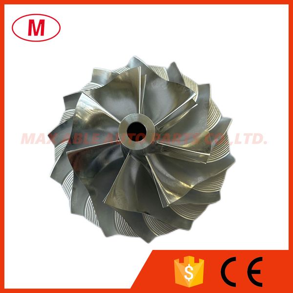 

k26 high performance turbocharger turbo billet compressor wheel/aluminum 2618/milling wheel 56.85/79.00mm 7/7 blades forward for cartridge/c