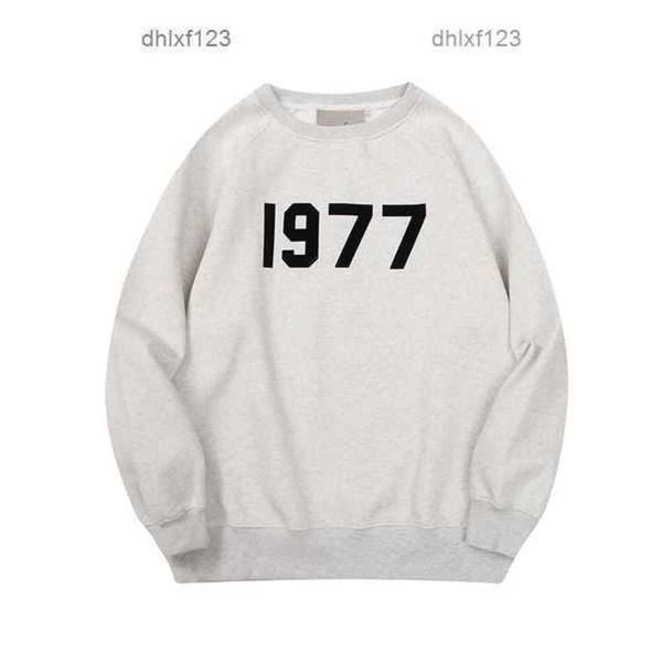 

ess white hoodies autumn and winter men sweatshirts 1977 letter printing fleece oversized black hoodie fashion hiphop pulloverqso6, White;black