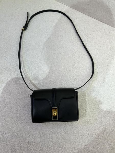 

spring new mini fabric smooth cow leather handbag