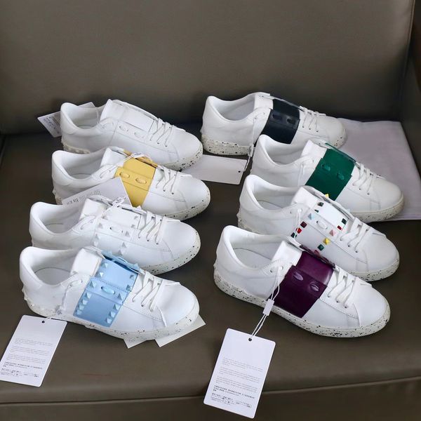 

untitled casual shoes calfskin rocksud leather sneaker studs loafers replacement sneakers white studs platform studs sizes 35-44, Black
