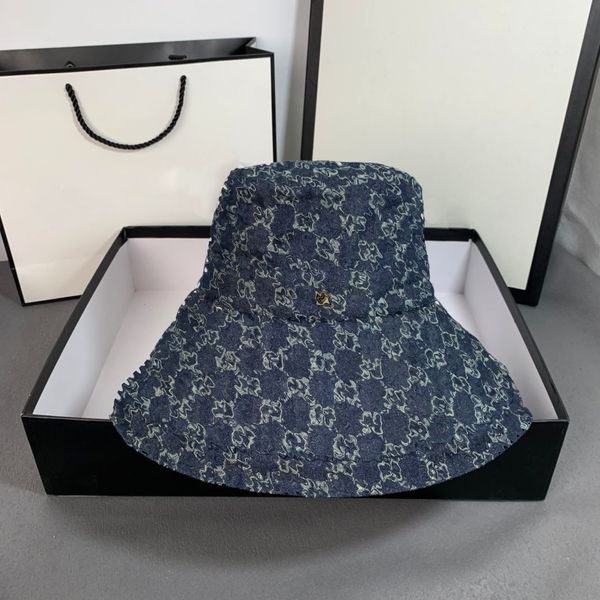 

wide brim hats bucket hats bucket hat designer cap luxurys hats solid colour letter design atmosphere fashion leisure sunshade cap temperame, Blue;gray
