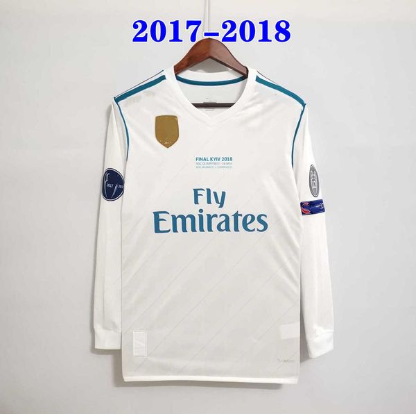 

long sleeve 2016 2017 2018 real madridss soccer jersey 16 17 18 bale benzema modric retro football shirts vintage isco maillot sergio ramos, Black;yellow