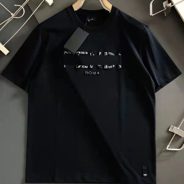

men's t-shirts designer t shirt womens short sleeve t shirts round neck letter tees printed t-shirt m-5xl #16, White;black