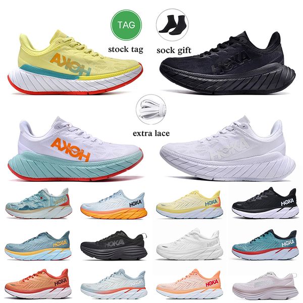 

one hoka bondi 8 running shoes carbon x 2 anthracite castlerock blue fog on cloud clifton 8 women mens athletic platform sports sneakers siz