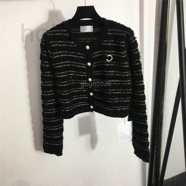 

women's knits & tees designer women sweaters girls milan runway letter brooch crop shirt cardigan 2gd1, White