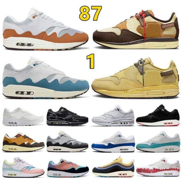 

men women 1 87 running shoes mens womens trainers sports sneakers white patta grey black gum schematic ts x baroque brown cave stone saturn