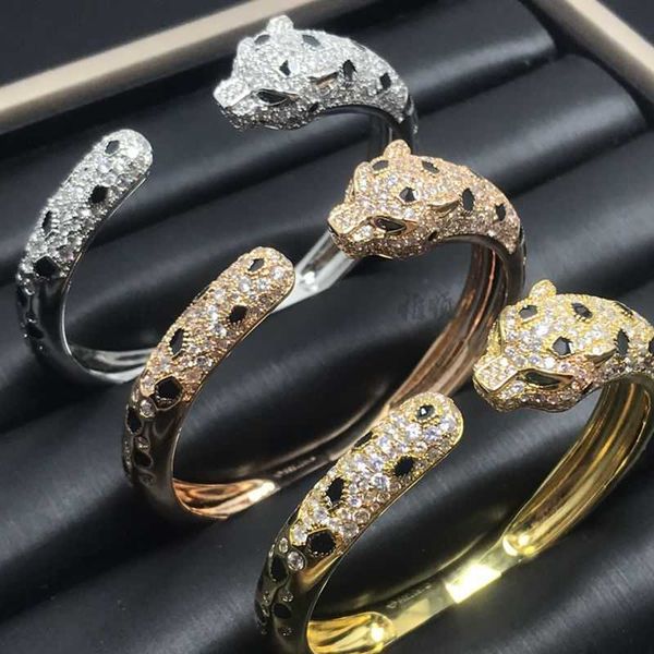 

designer carti bracelets diamond charm love bracelet women juste luxury bangles 925 silver black spotted leopard bracele