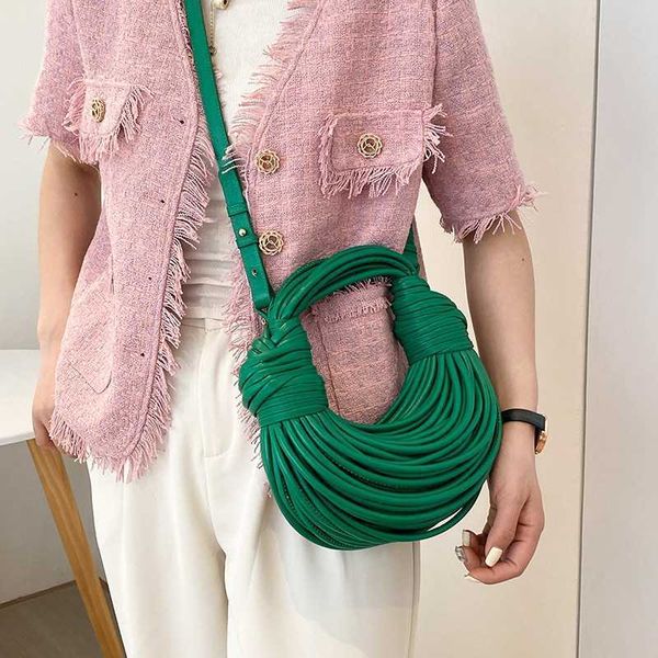 

evening bag minority hand woven ramen female messenger 2022 creative noodle single shoulder underarm handbag 0805