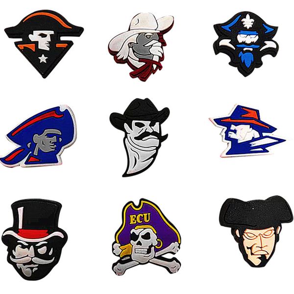 

30 50 100pcs pirate flag children shoes accessories garden shoe buckle decorations fit croc jibz charm party presents, White;pink
