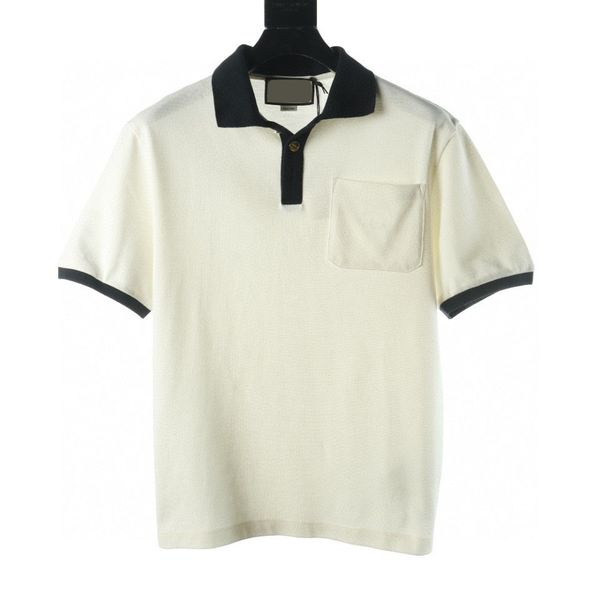 

plus tees men polos round neck embroidered and printed polar style summer wear with street pure cotton 7k0, Black;brown