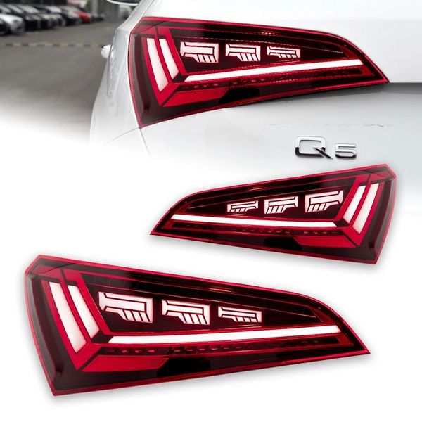 

car lights for audi q5 tail light 20 08-20 17 animation led tail lamp rear lamp turn signal dynamic drl automotive accessories
