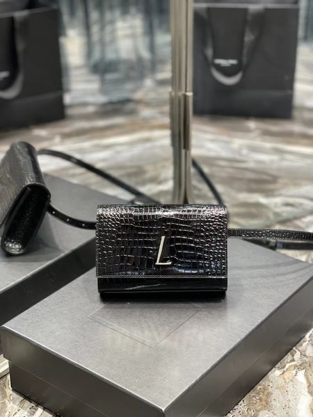 

crocodile pattern crossbody bag fanny pack adjustable detachable belt clutch bag practical versatile large capacity purse