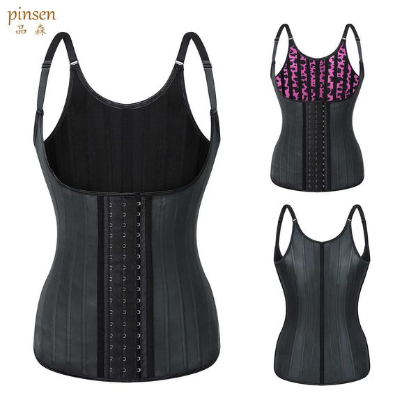 

shapewear straight smooth latex zipper vest thin shoulder belt rubber body shaping dress corset, Black;white