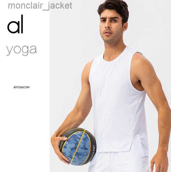 

designer alos yoga sports vest moisture wicking quick-drying fitness vest basketball vest men's loose training clothes lululemens women, White;black