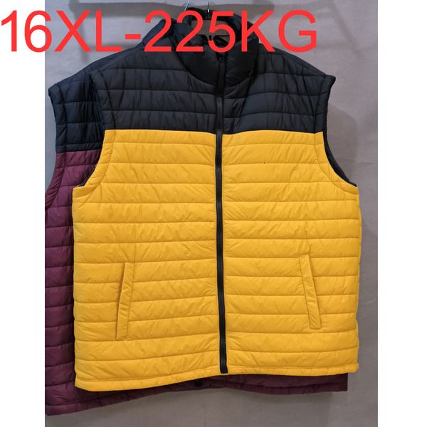 

men's vests plus size 12xl 13xl 14xl men' sleeveless jackets winter fashion male cottonpadded coats warm waistcoats 16xl 250kg 230, Black;white