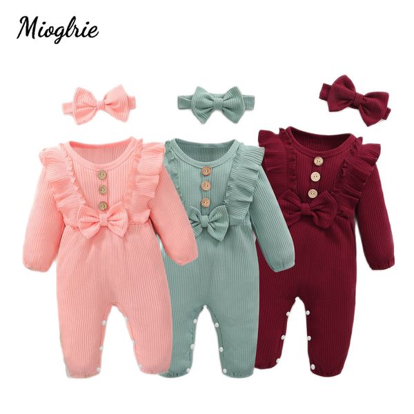 

jumpsuits baby girl clothes 0 to 3 months long-sleeve born costume for babies infant clothes romper toddler clothing with headban 230213, Blue