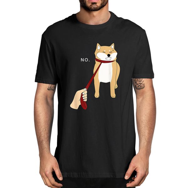 

men s t shirts 100 cotton cute shiba inu dog nope doge funny summer novelty t shirt women casual streetwear harajuku gamers tee eu size 2302, White;black