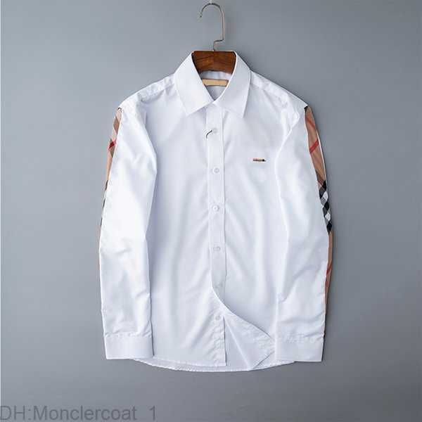 

2022 mens shirt luxury designer fashion trend wear long sleeve business casual brand spring slimming -3xl 2qvoa, White;black