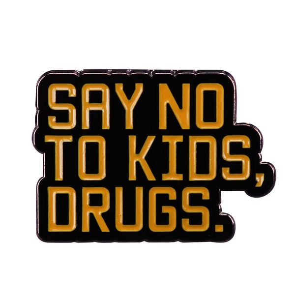 

say no to kids pin protection of physical and mental health of teenagers pin brooch cute anime movies games hard enamel pins collect metal c, Blue