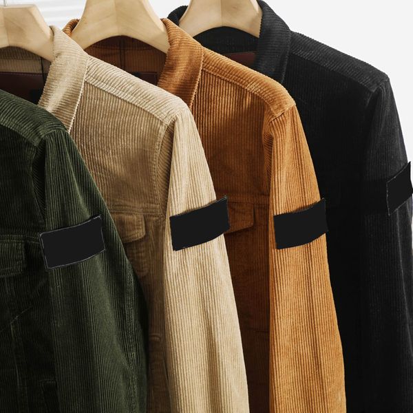 

designer men's casual shirts 2023 men shirt new leisure brand blouses long sleeve for male design corduroy fabric functional windproof, White;black