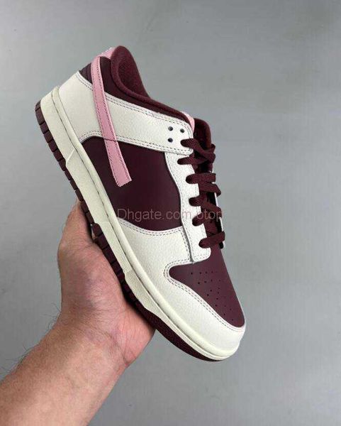 

new 2023 low retro prm valentine's day mens womens sports shoes zoom air pale ivory medium soft pink night maroon sneakers for size eur