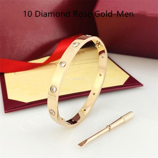 

love bracelet designer jewelry gold cuff screw carti bracelets screwdriver bangles titanium steel belcher silver 4cz for women men designer, Black