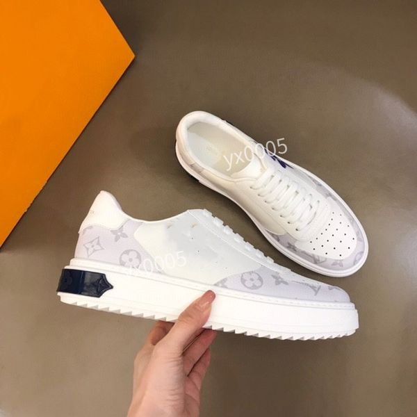 

2023 designer boots calfskin casual shoes sneakers leather trainers fashion shoes leisure shoe platform lace-up mens sneaker size38-44, Black