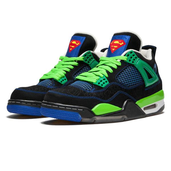 

mens jumpman 4 4s doernbecher basketball shoes original quality iv black old royal electric green white designer sports sneakers us7-13
