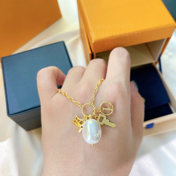 

lw natural pearl necklace designer bracelet for woman jewelry suit t0p quality fashion classic style highest counter quality anniversary gif, Silver