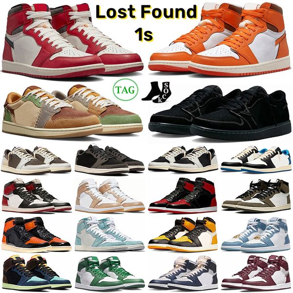 

lost and found 1 basketball shoes jumpman 1s lows black phantom reverse mocha starfish gorge green voodoo bred patent men women outdoor